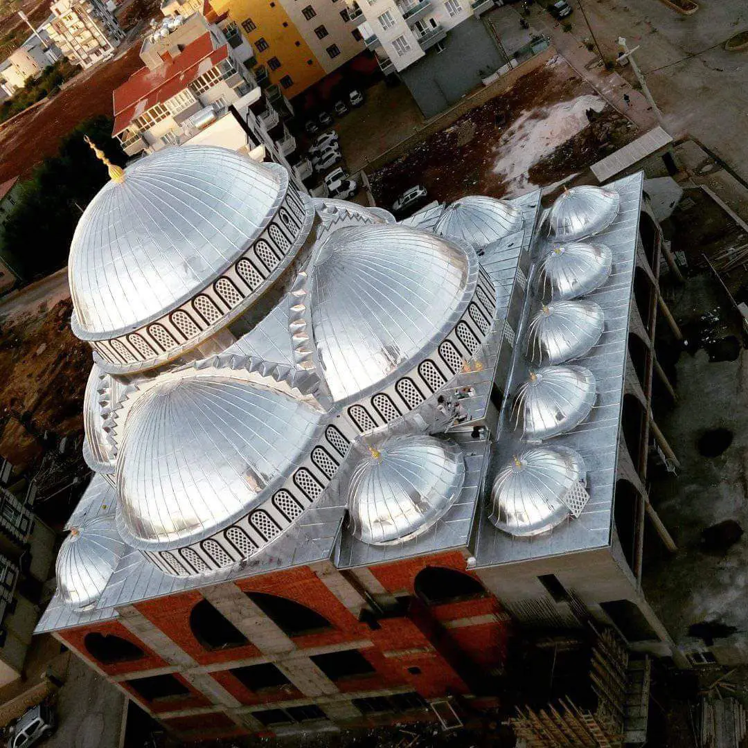 Boyasız 0.80 düz aluminum kubbe kaplama Boyasız 0.80 düz aluminum kubbe kaplama