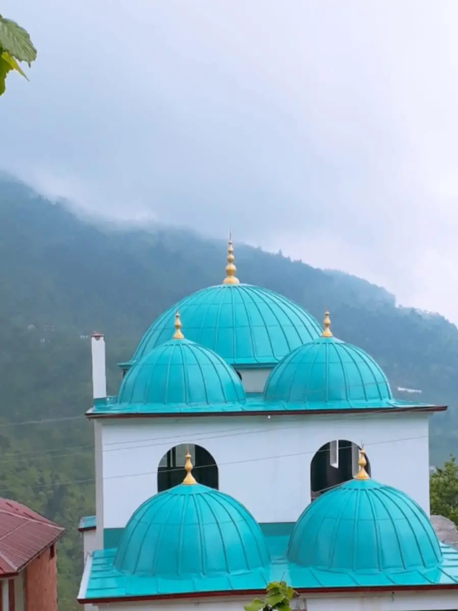 Turkuaz Renk Alüminyum Kubbe Kaplama Turkuaz Renk Alüminyum Kubbe Kaplama